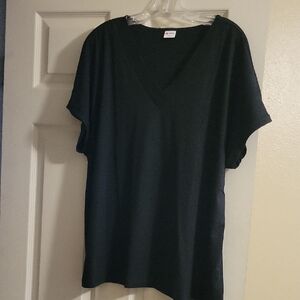 Elegant Black V-Neck Women's Tee